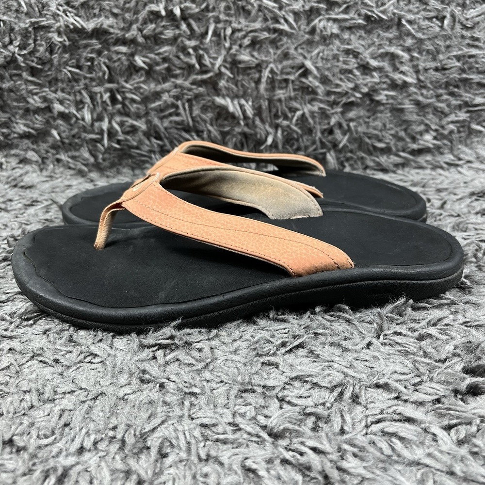 OluKai Women's Size 8 Flip Flop Thong Sandals Coral Orange - Picture 2 of 7